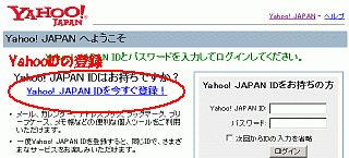 YahooID登録